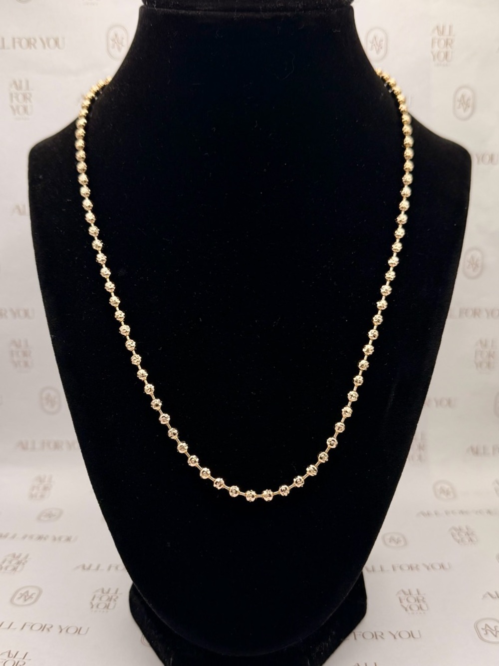 14K Gold Filled Ball Bead Chain 3 mm- 20”